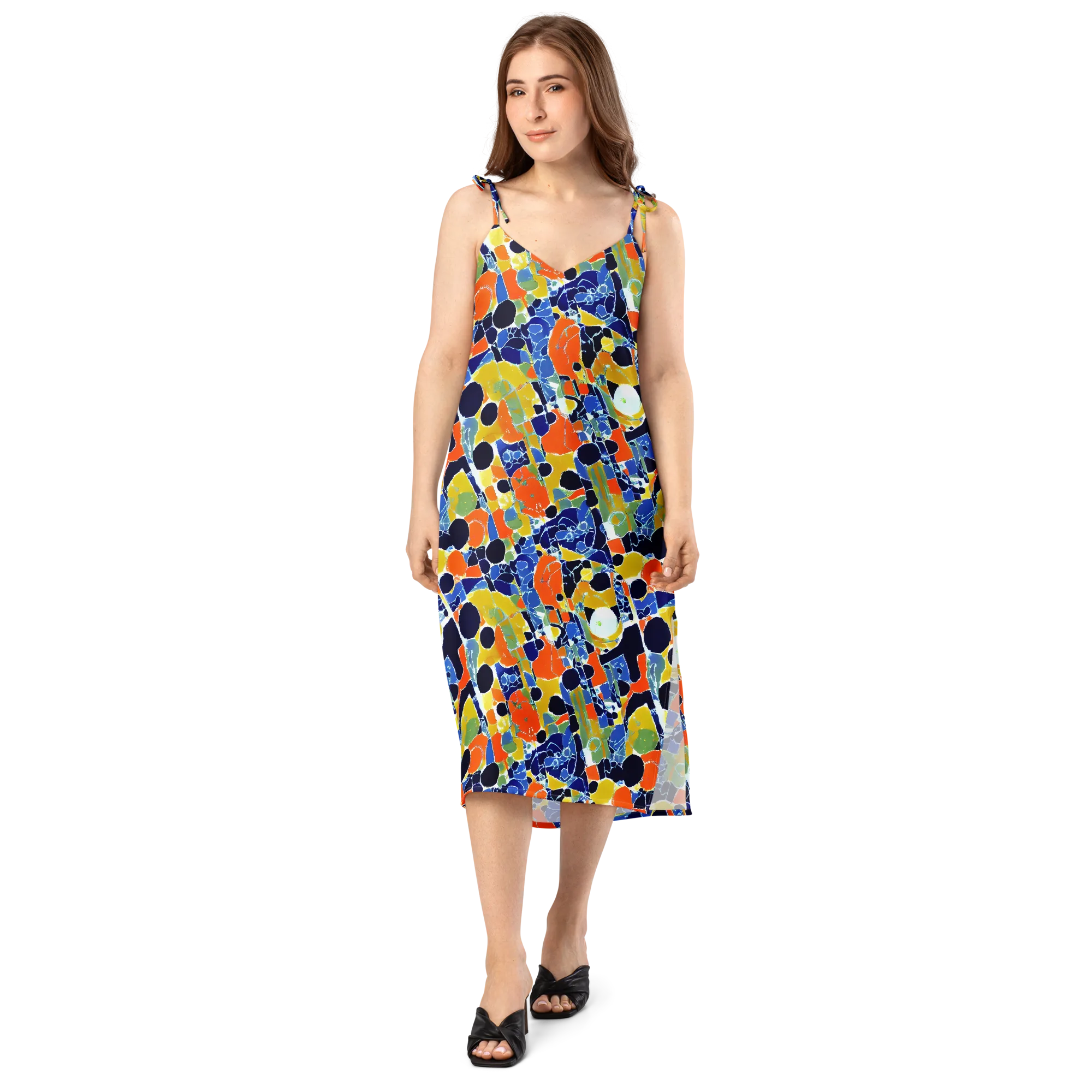 Solar Shatter on Slip Dress — Front
