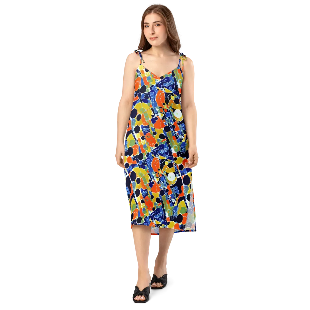 Solar Shatter on Slip Dress — Front