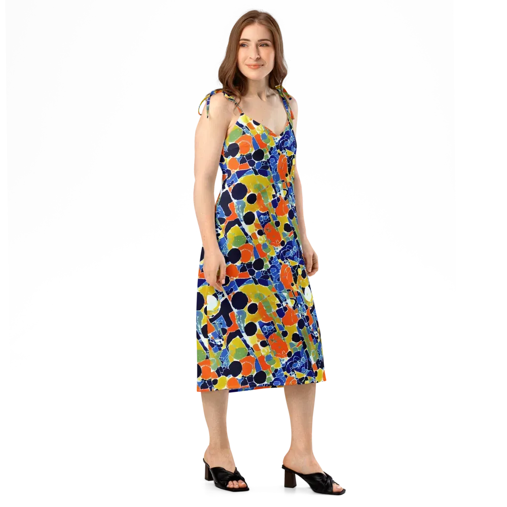 Solar Shatter on Slip Dress — Right Front