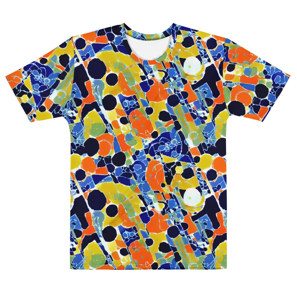 Solar Shatter on Men's Cotton Crew Neck T-Shirt — Front
