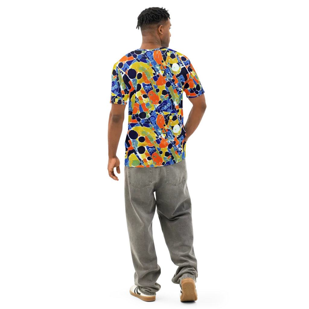 Solar Shatter on Men's Cotton Crew Neck T-Shirt — Back