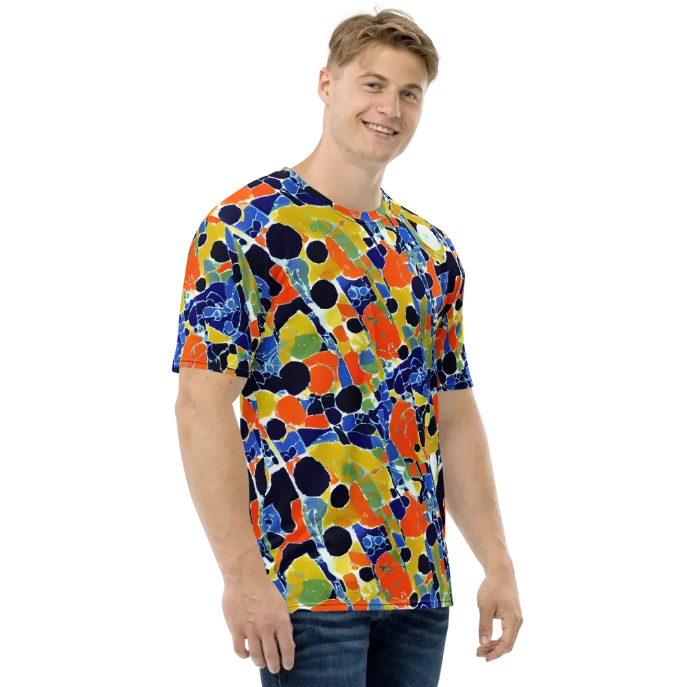 Solar Shatter on Men's Crew Neck T-Shirt — Right