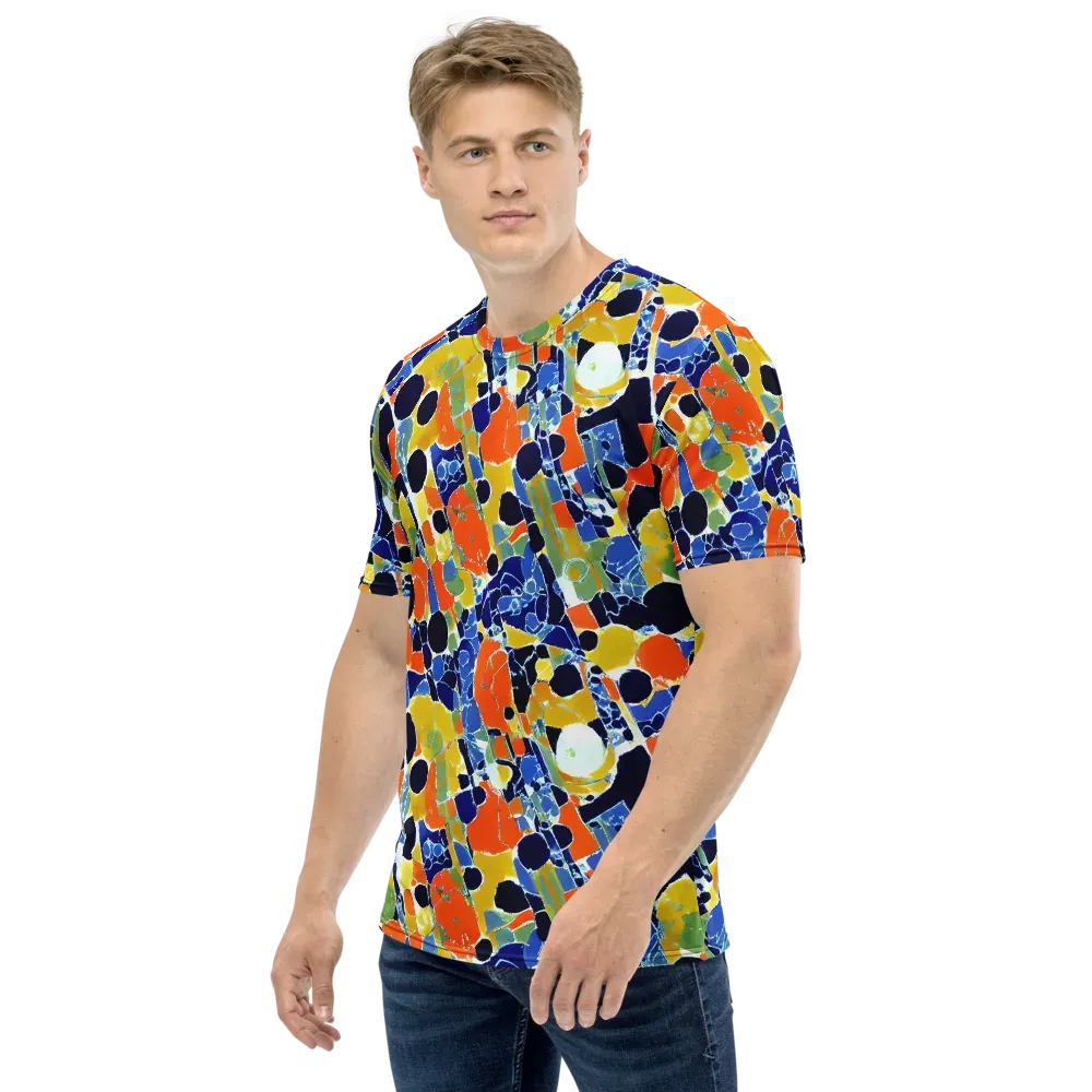 Solar Shatter on Men's Crew Neck T-Shirt — Left