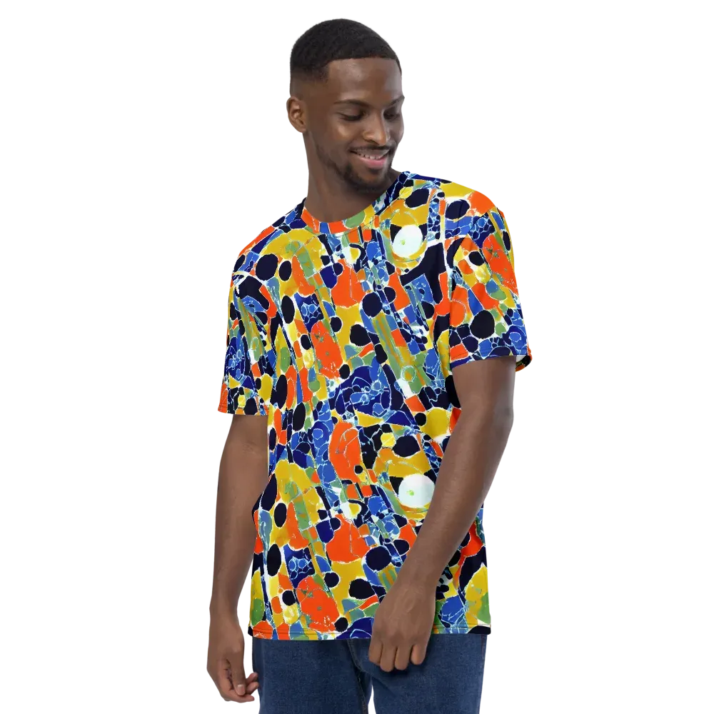 Solar Shatter on Men's Crew Neck T-Shirt — Left