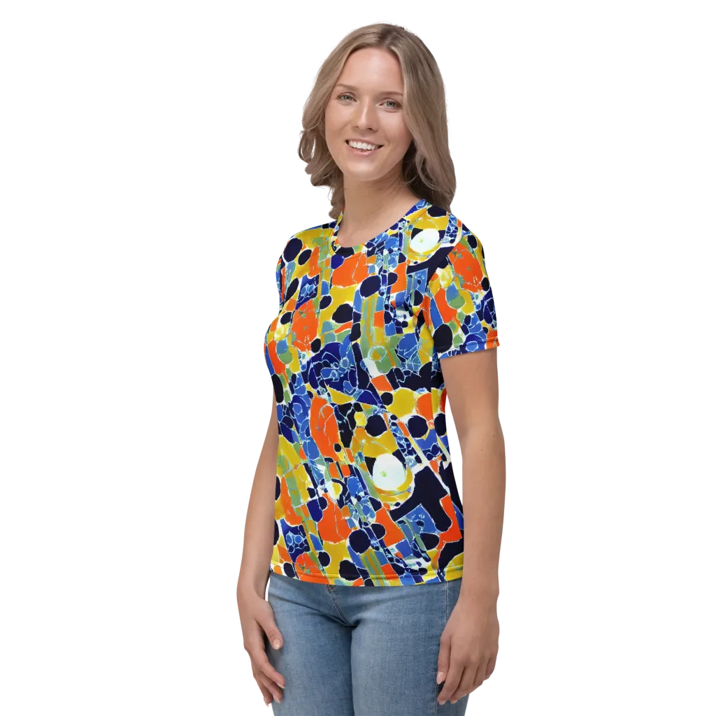 Solar Shatter on Women's Crew Neck T-Shirt — Left