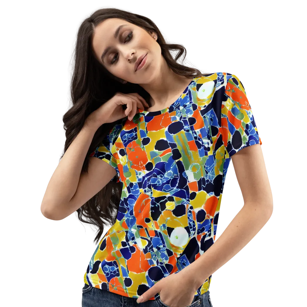 Solar Shatter on Women's Crew Neck T-Shirt — Left Front
