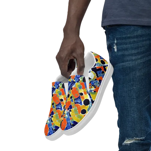 Solar Shatter on a Men's Slip-On Canvas Shoes