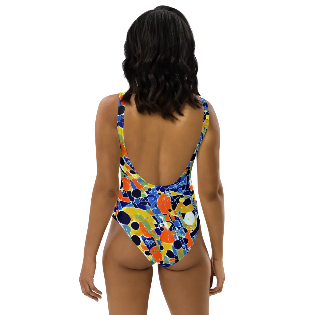 Solar Shatter on One-Piece Swimsuit — Back