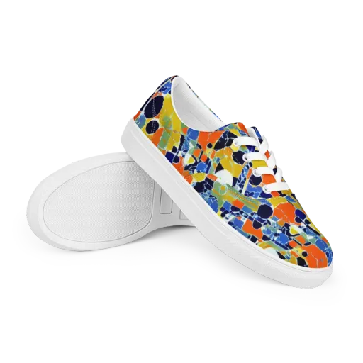 Solar Shatter on a Men's Lace-Up Canvas Shoes