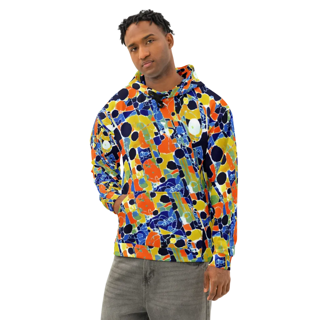 Solar Shatter on Cotton Hoodie — Left Front