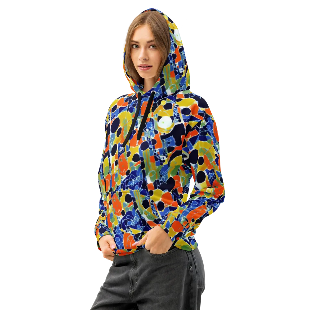 Solar Shatter on Cotton Hoodie — Left Front