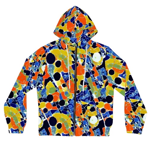 Solar Shatter on a Women's Full-Zip Hoodie