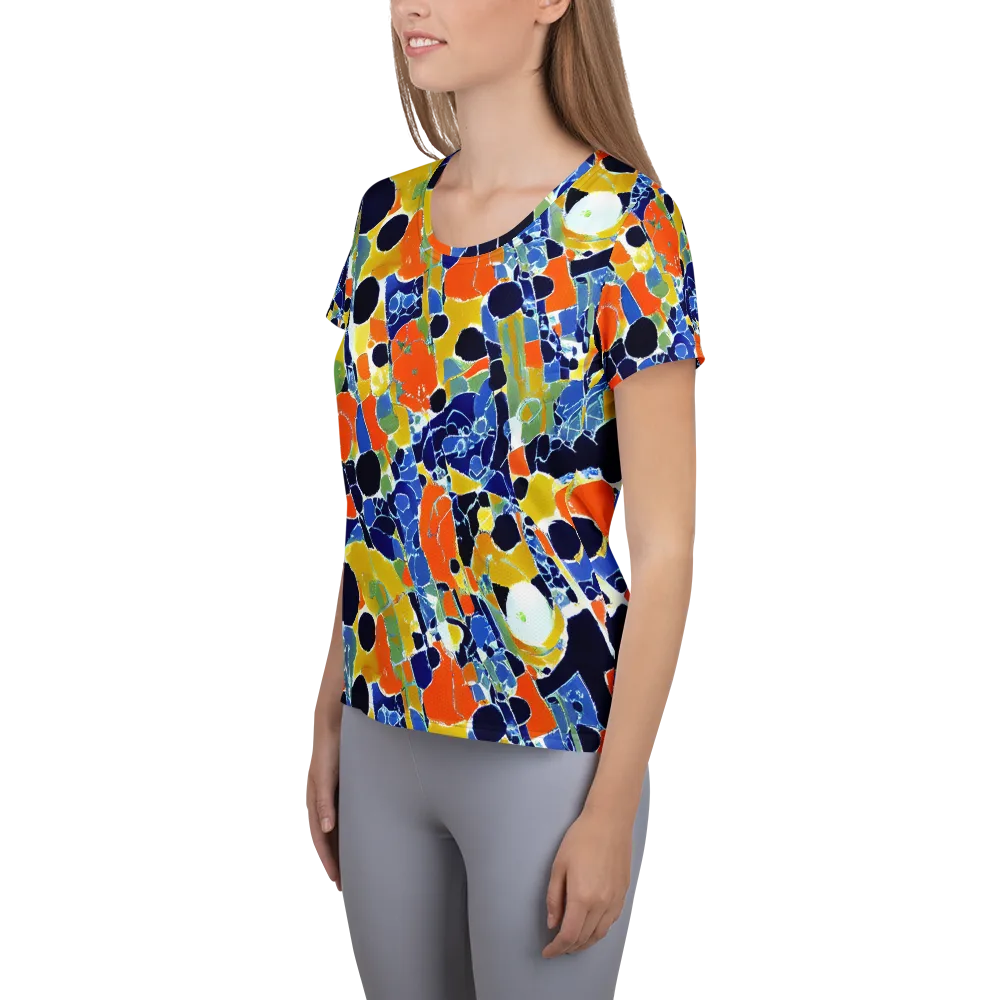 Solar Shatter on Women's Athletic T-Shirt — Left