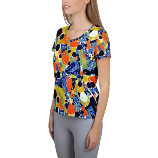 Solar Shatter on a Women's Athletic T-Shirt