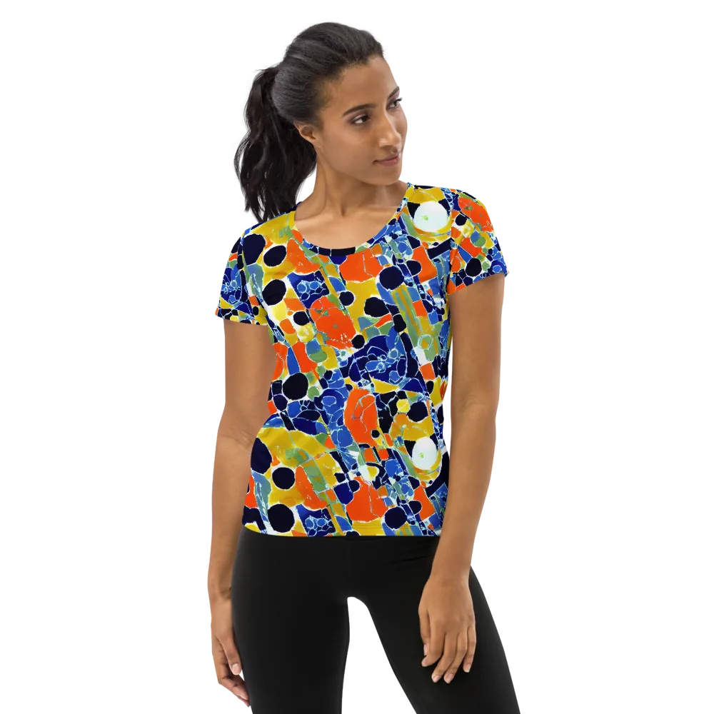 Solar Shatter on Women's Athletic T-Shirt — Front