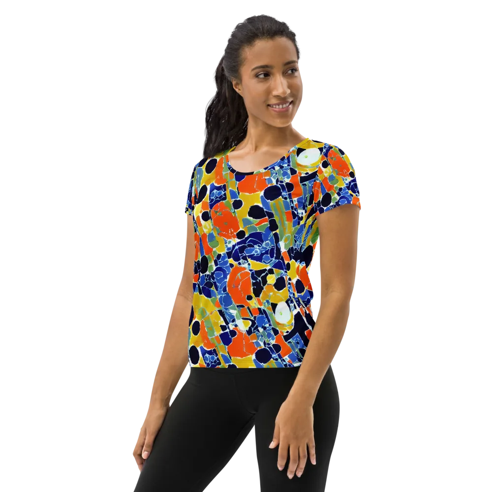 Solar Shatter on Women's Athletic T-Shirt — Left