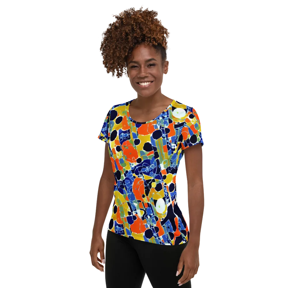 Solar Shatter on Women's Athletic T-Shirt — Left