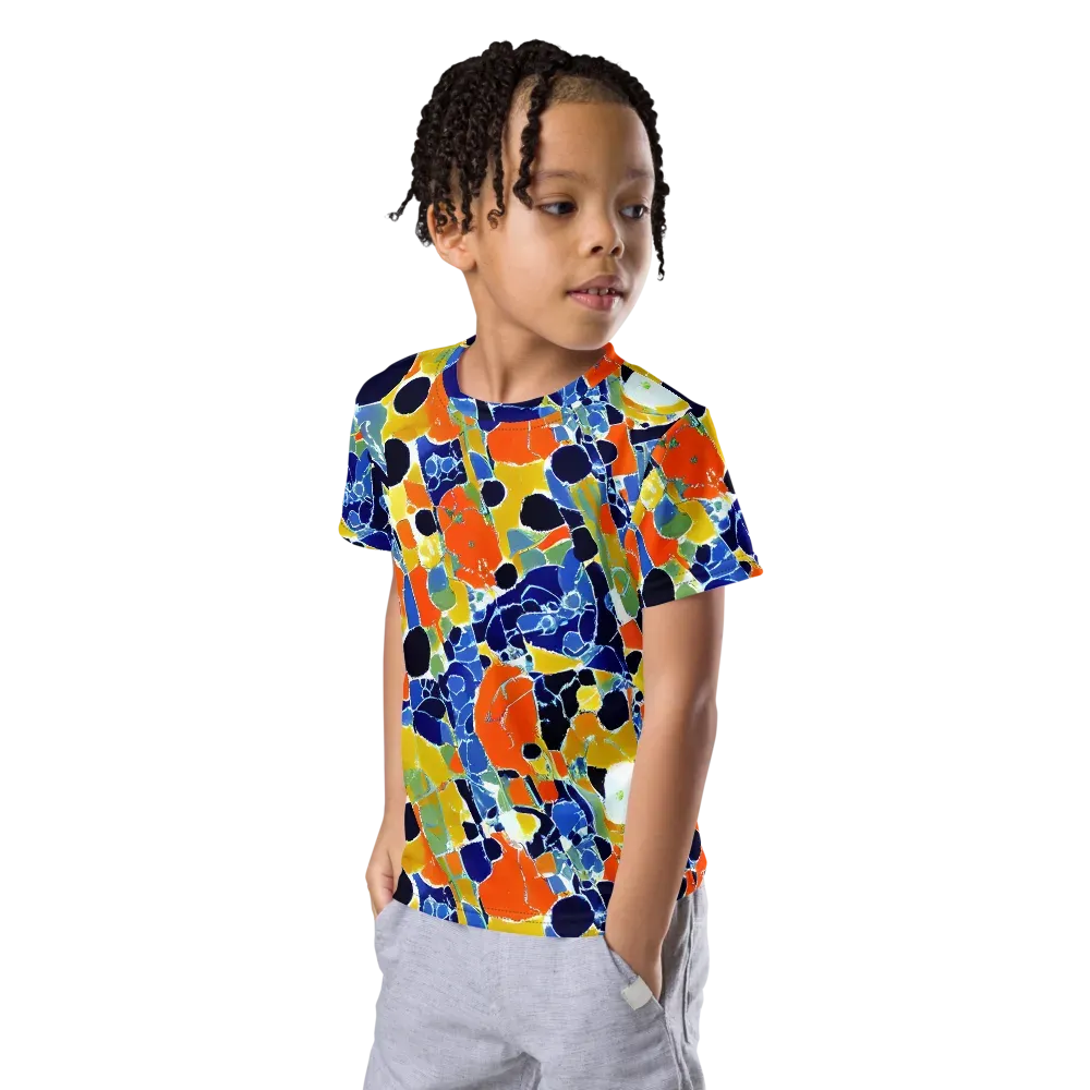 Solar Shatter on Kids Crew Neck T-Shirt — Left Front