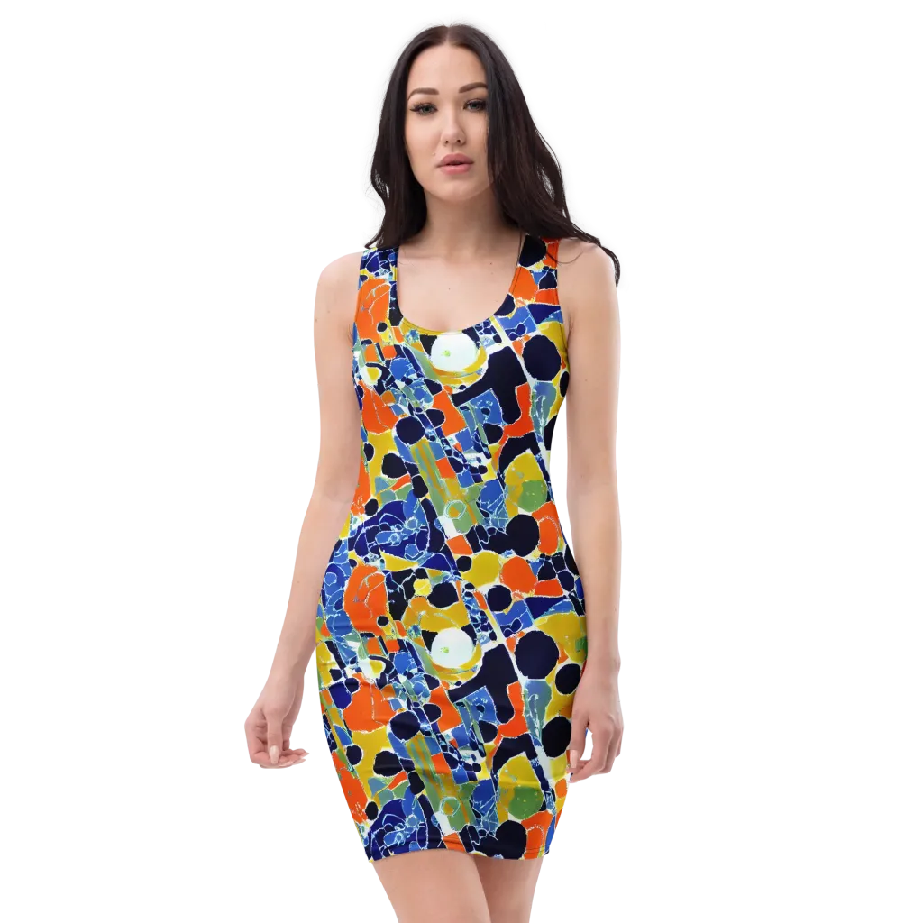 Solar Shatter on Bodycon Dress — Front