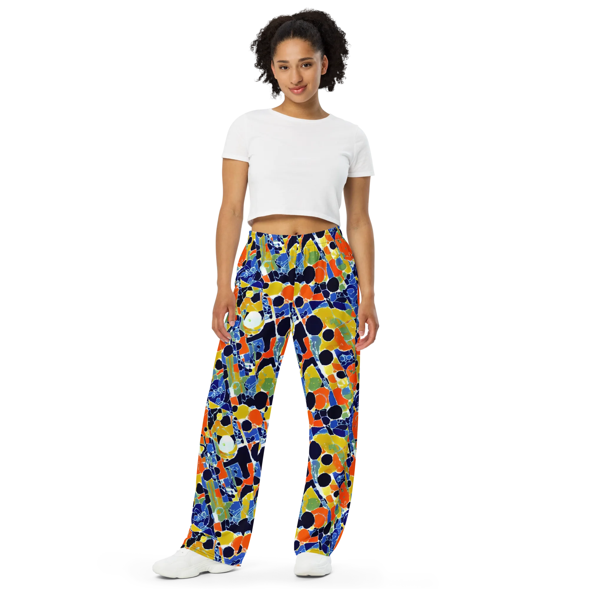 Solar Shatter on Wide-Leg Pants — Front
