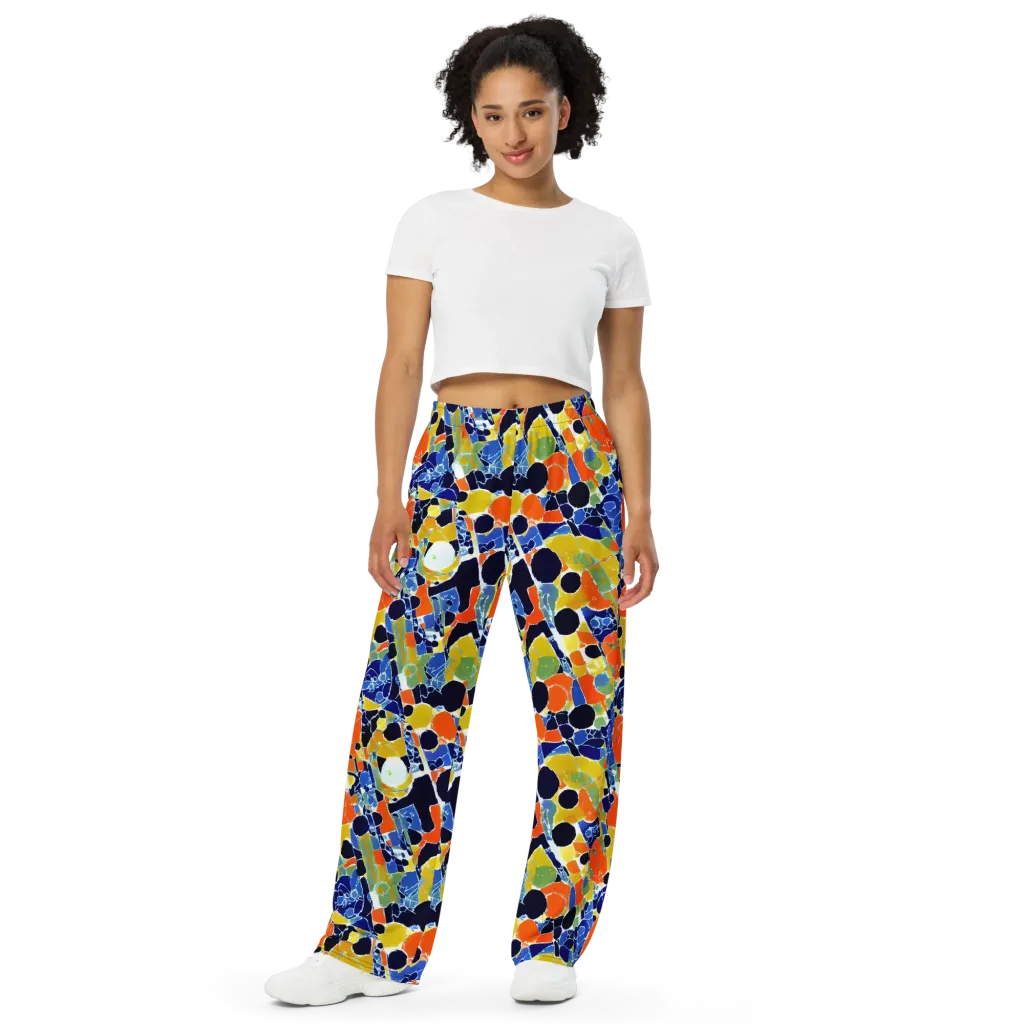 Solar Shatter on Wide-Leg Pants — Front