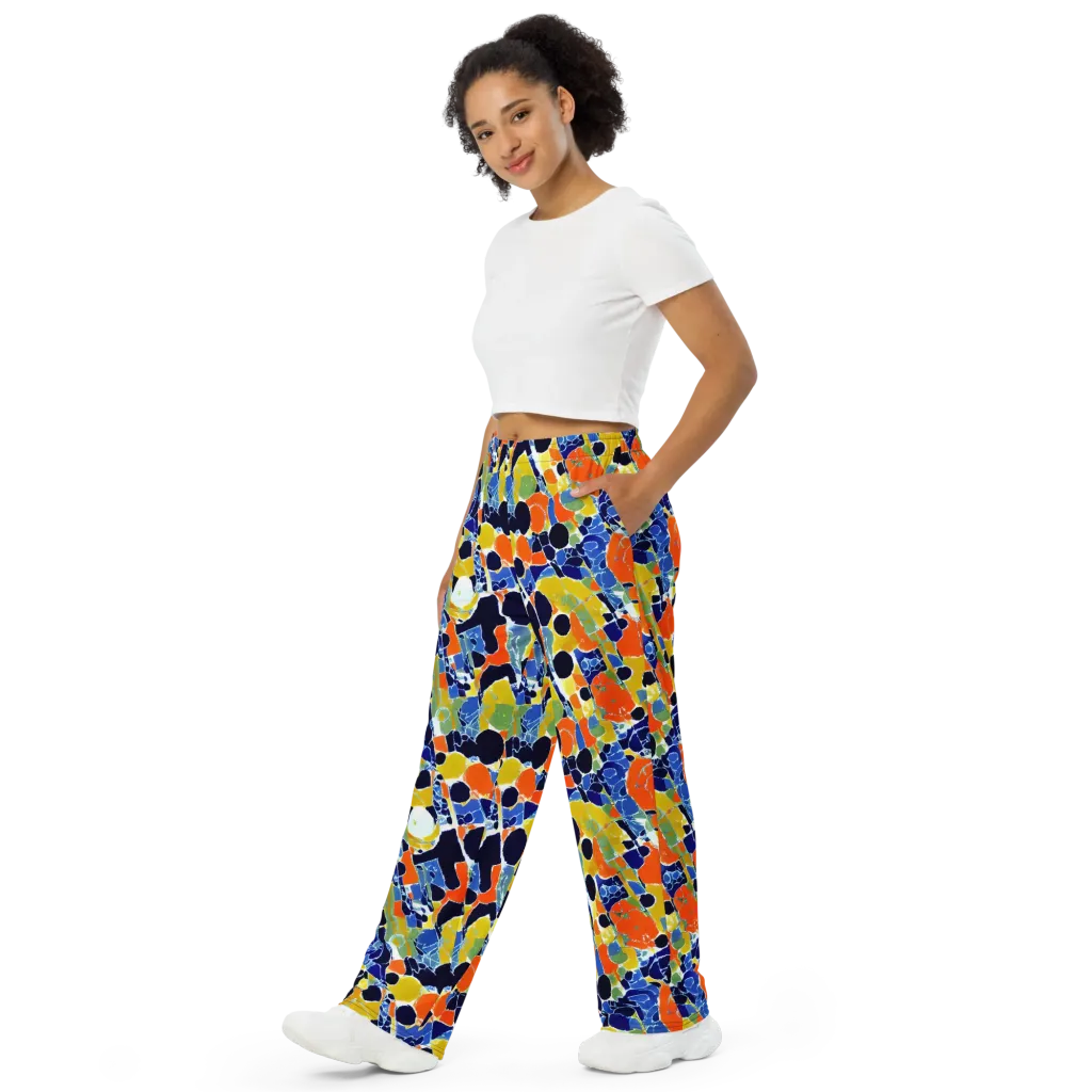 Solar Shatter on Wide-Leg Pants — Left Front
