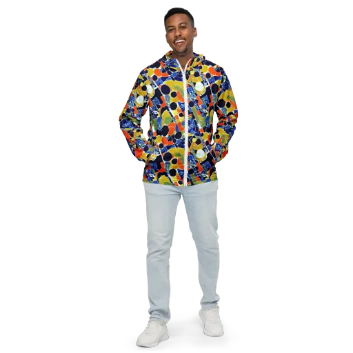 Solar Shatter on a Men's Windbreaker