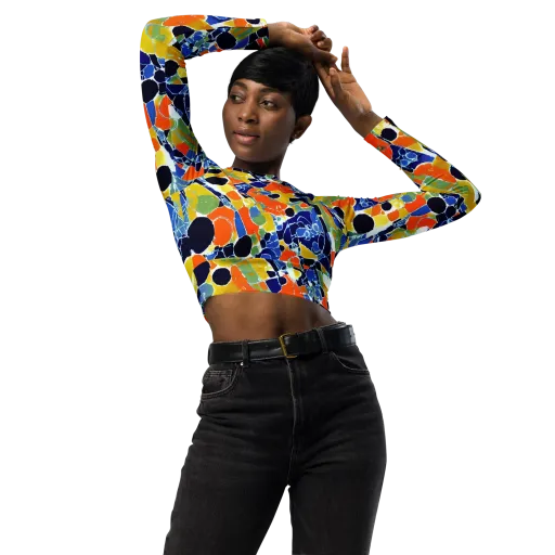 Solar Shatter on a Long Sleeve Crop Top