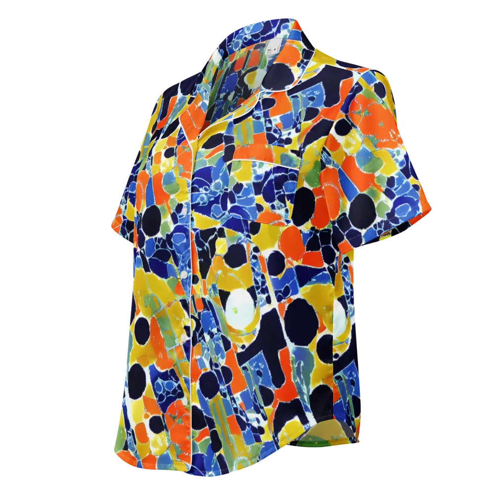 Solar Shatter on Women's Short Sleeve Pajama Top — Left Front