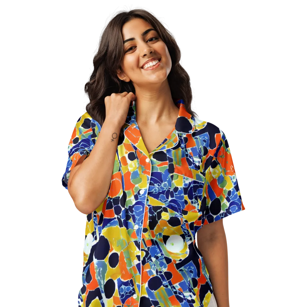 Solar Shatter on Women's Short Sleeve Pajama Top — Front