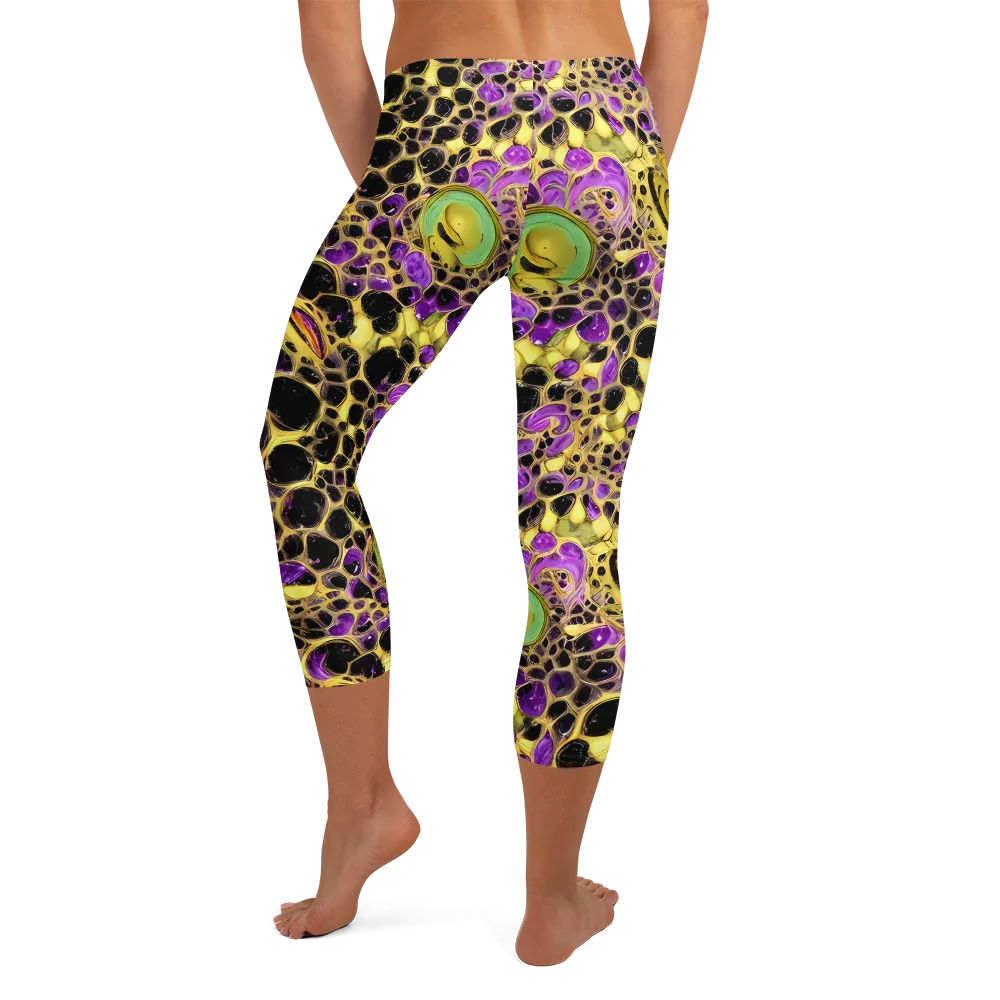 Molten Amethyst on Capri Leggings — Back