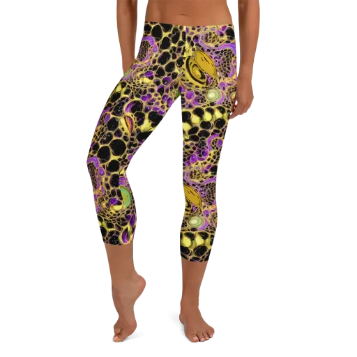 Molten Amethyst on a Capri Leggings