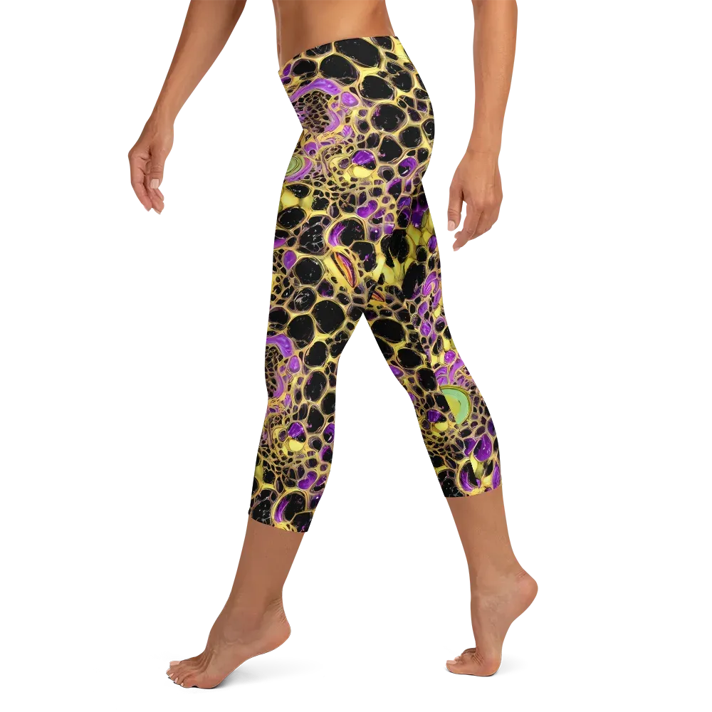 Molten Amethyst on Capri Leggings — Left