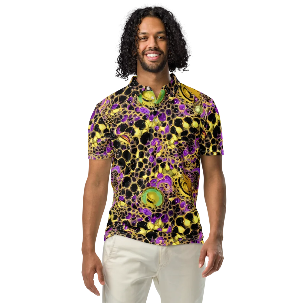 Molten Amethyst on Men's Slim Fit Polo Shirt — Front
