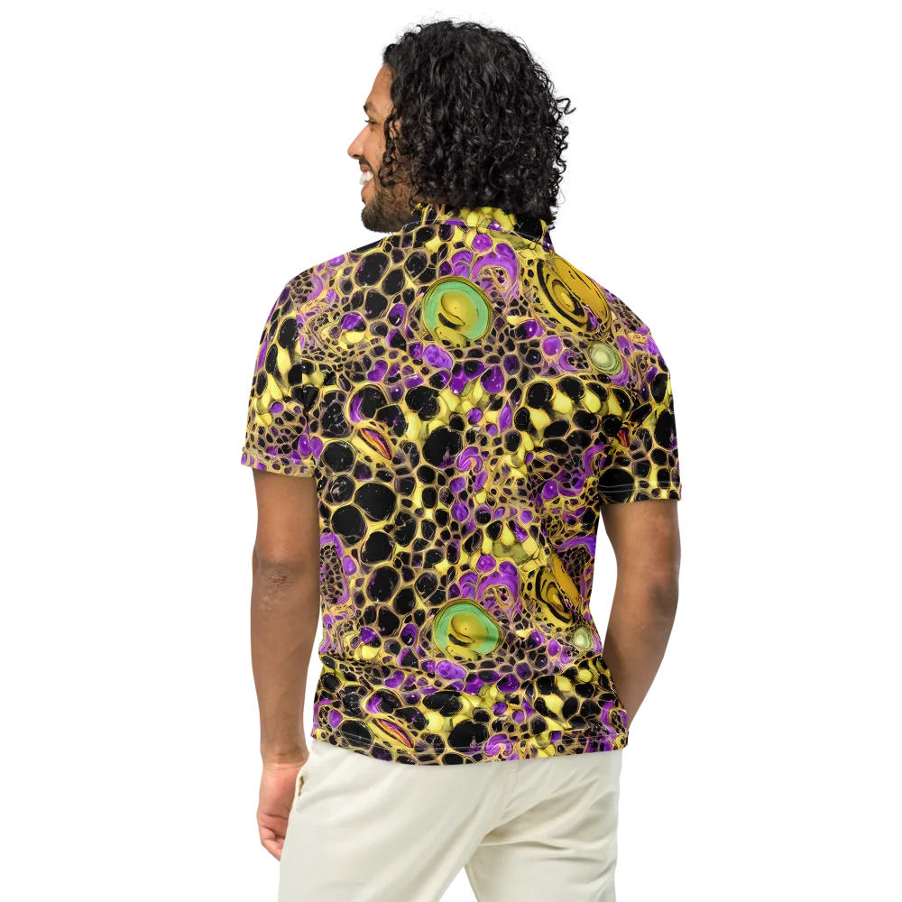 Molten Amethyst on Men's Slim Fit Polo Shirt — Back