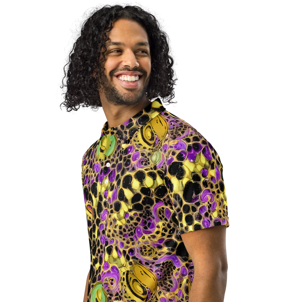 Molten Amethyst on Men's Slim Fit Polo Shirt — Left Front