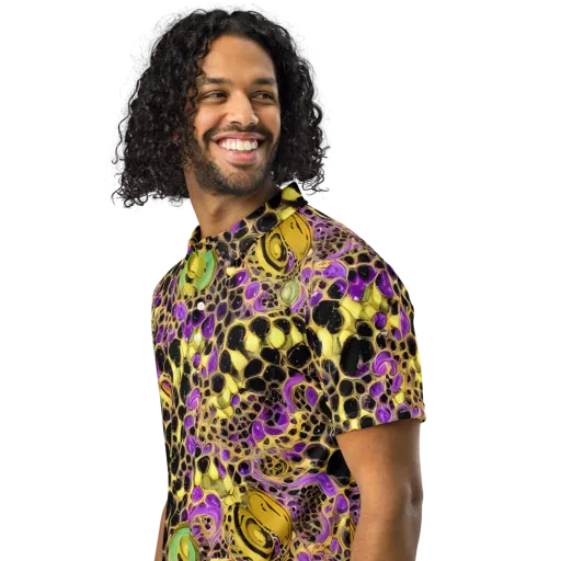 Molten Amethyst on a Men's Slim Fit Polo Shirt