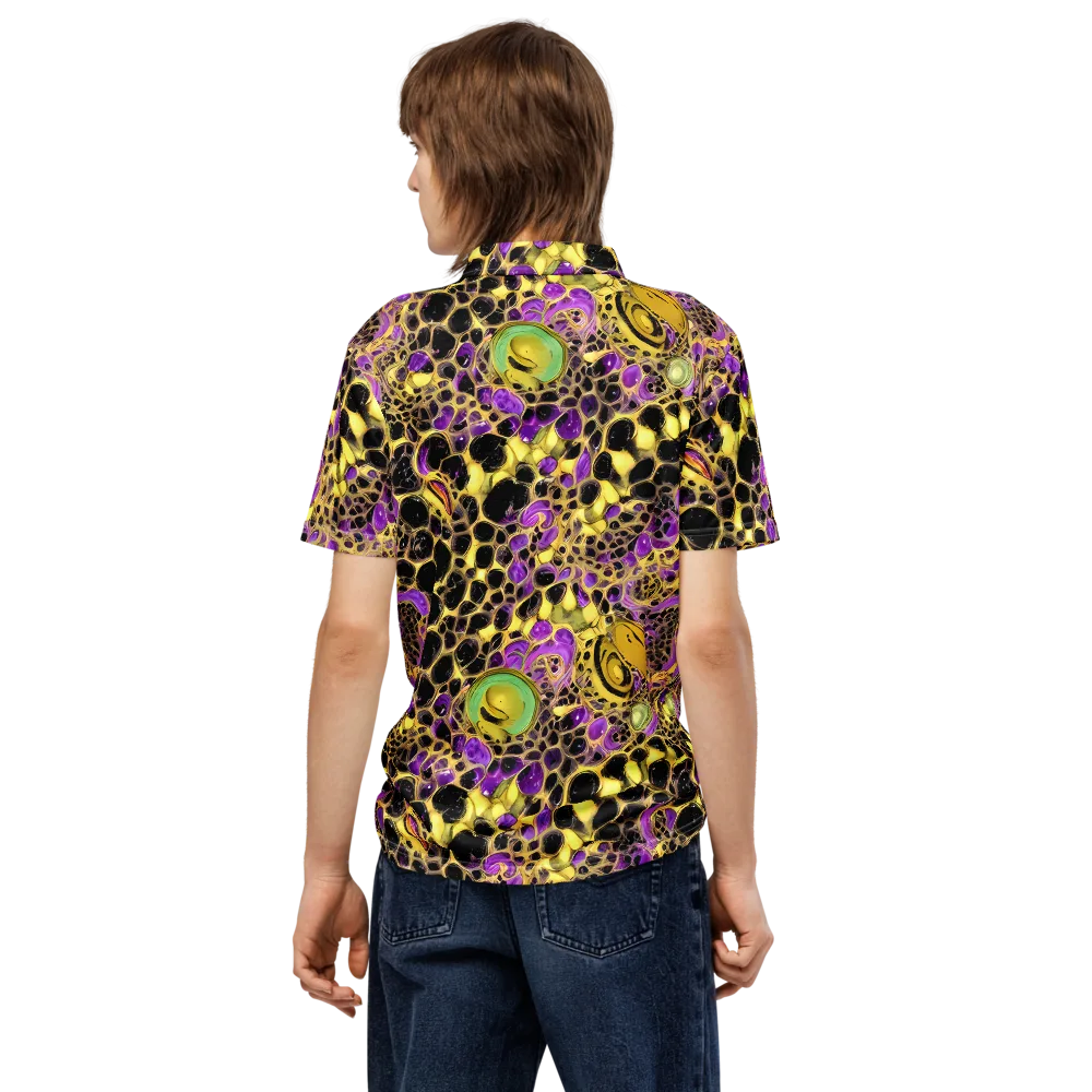 Molten Amethyst on Men's Slim Fit Polo Shirt — Back