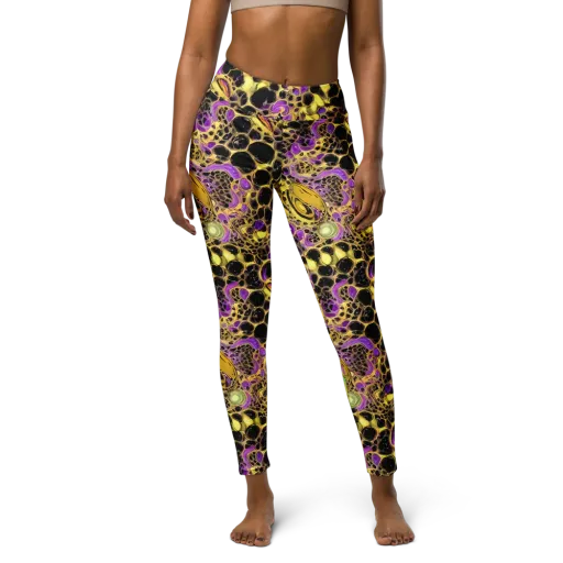 Molten Amethyst on a Yoga Leggings