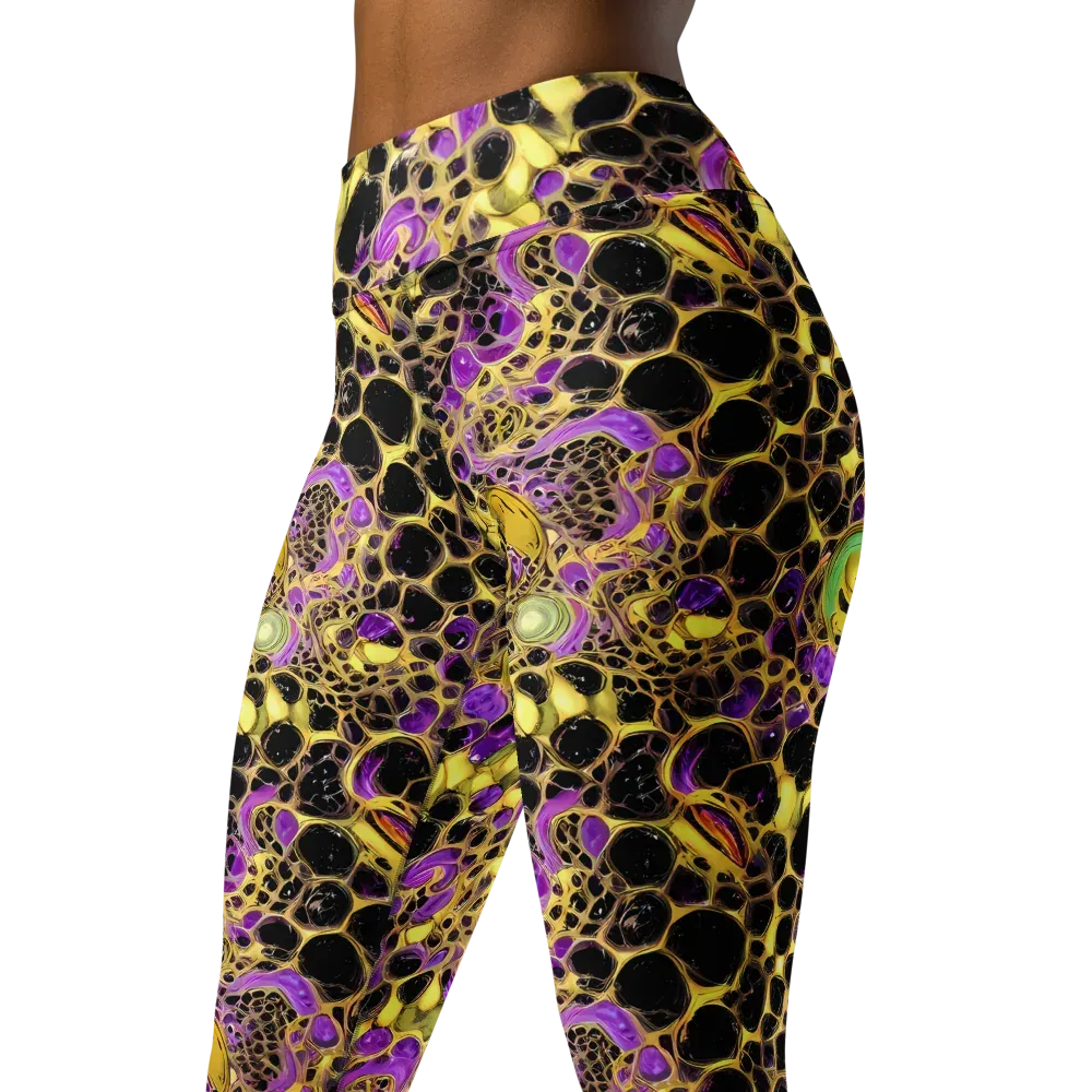 Molten Amethyst on Yoga Leggings — Left Front
