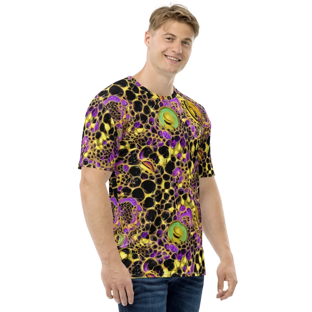 Molten Amethyst on Men's Crew Neck T-Shirt — Right