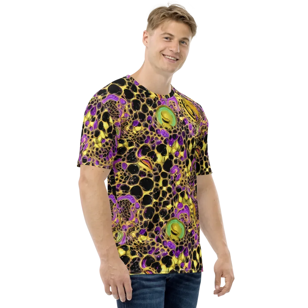 Molten Amethyst on Men's Crew Neck T-Shirt — Right