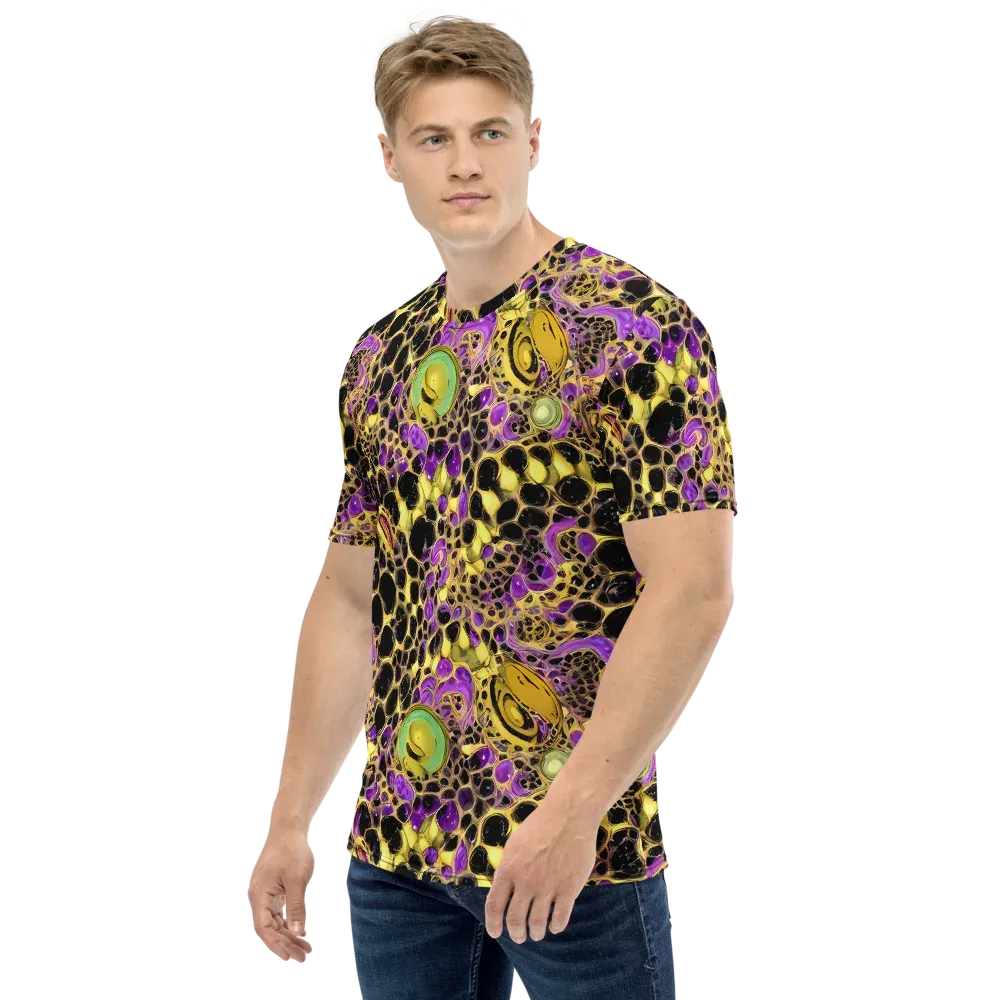 Molten Amethyst on Men's Crew Neck T-Shirt — Left