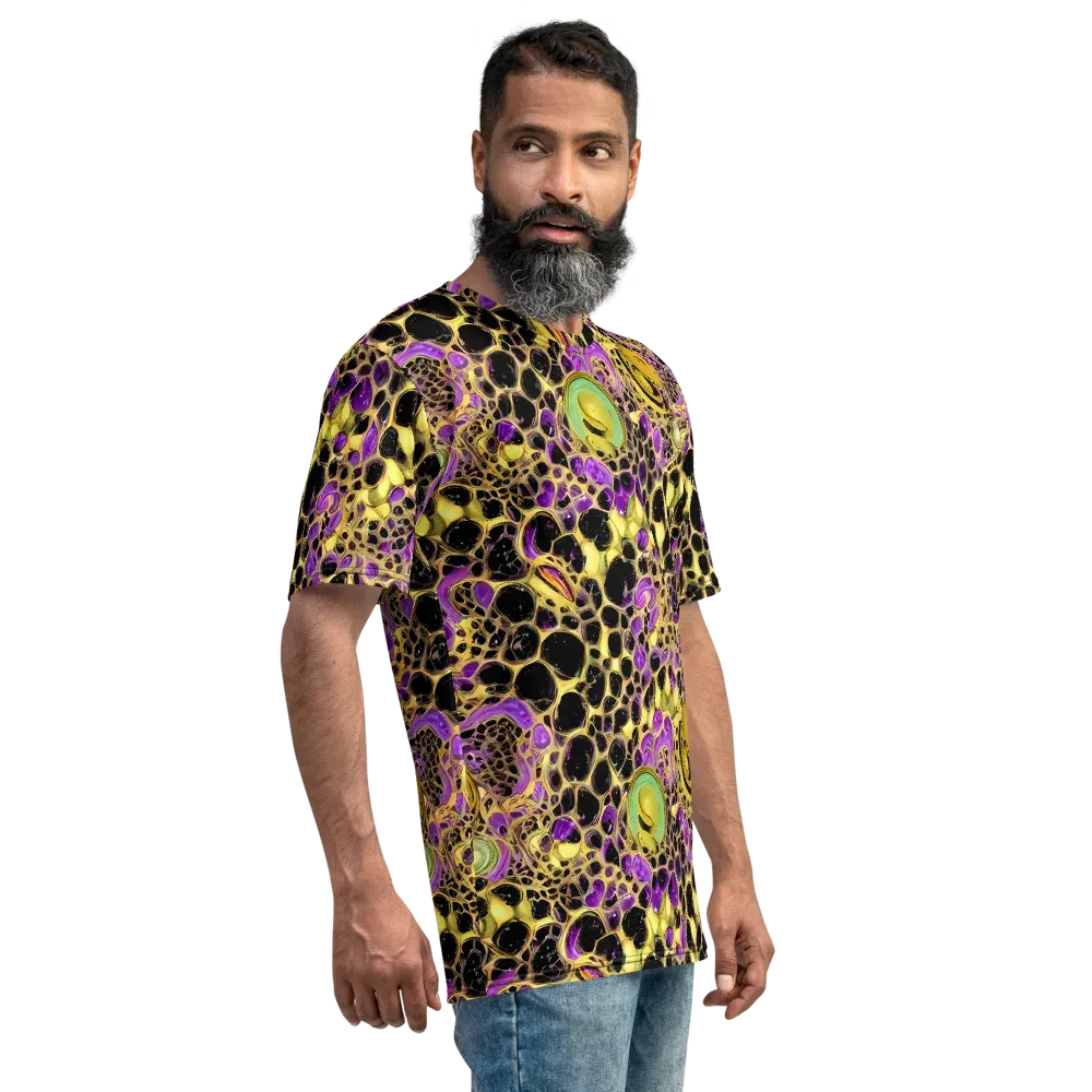 Molten Amethyst on Men's Crew Neck T-Shirt — Right