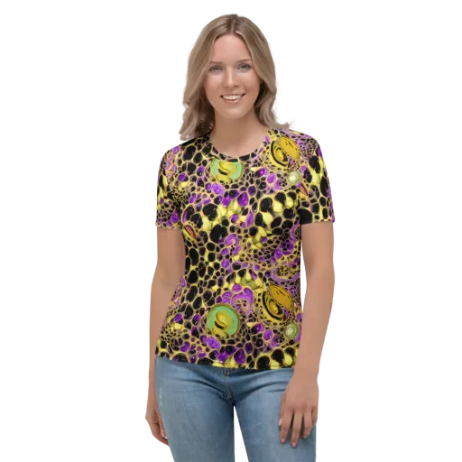 Molten Amethyst on a Women's Crew Neck T-Shirt