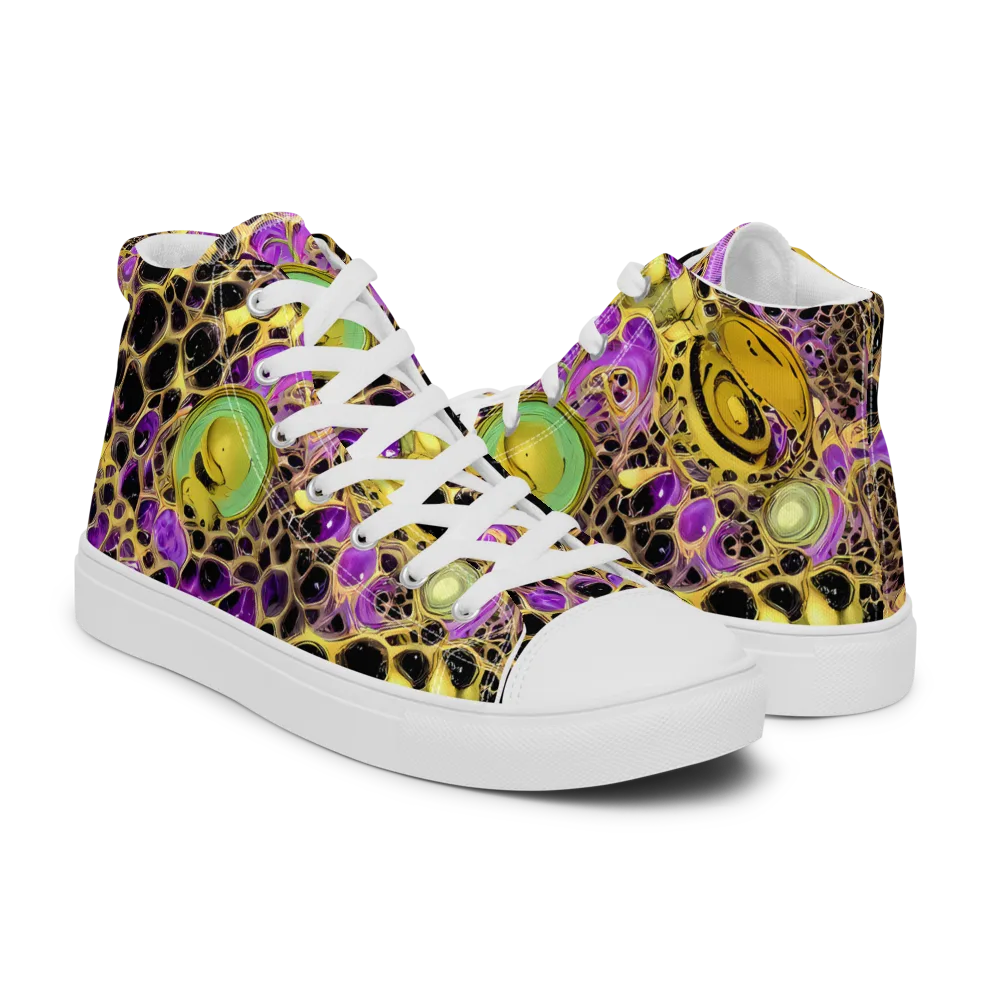 Molten Amethyst on Women's High Top Canvas Shoes — Right