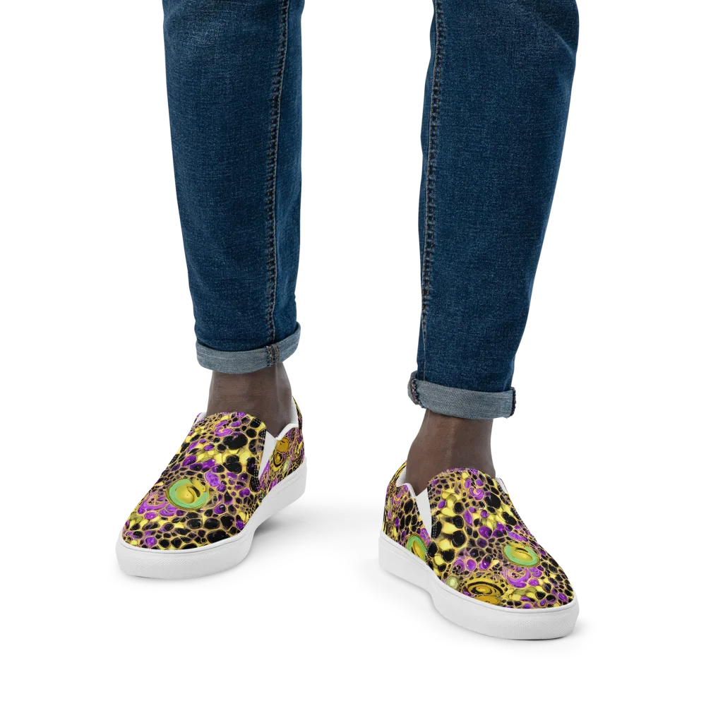 Molten Amethyst on Men's Slip-On Canvas Shoes — Front