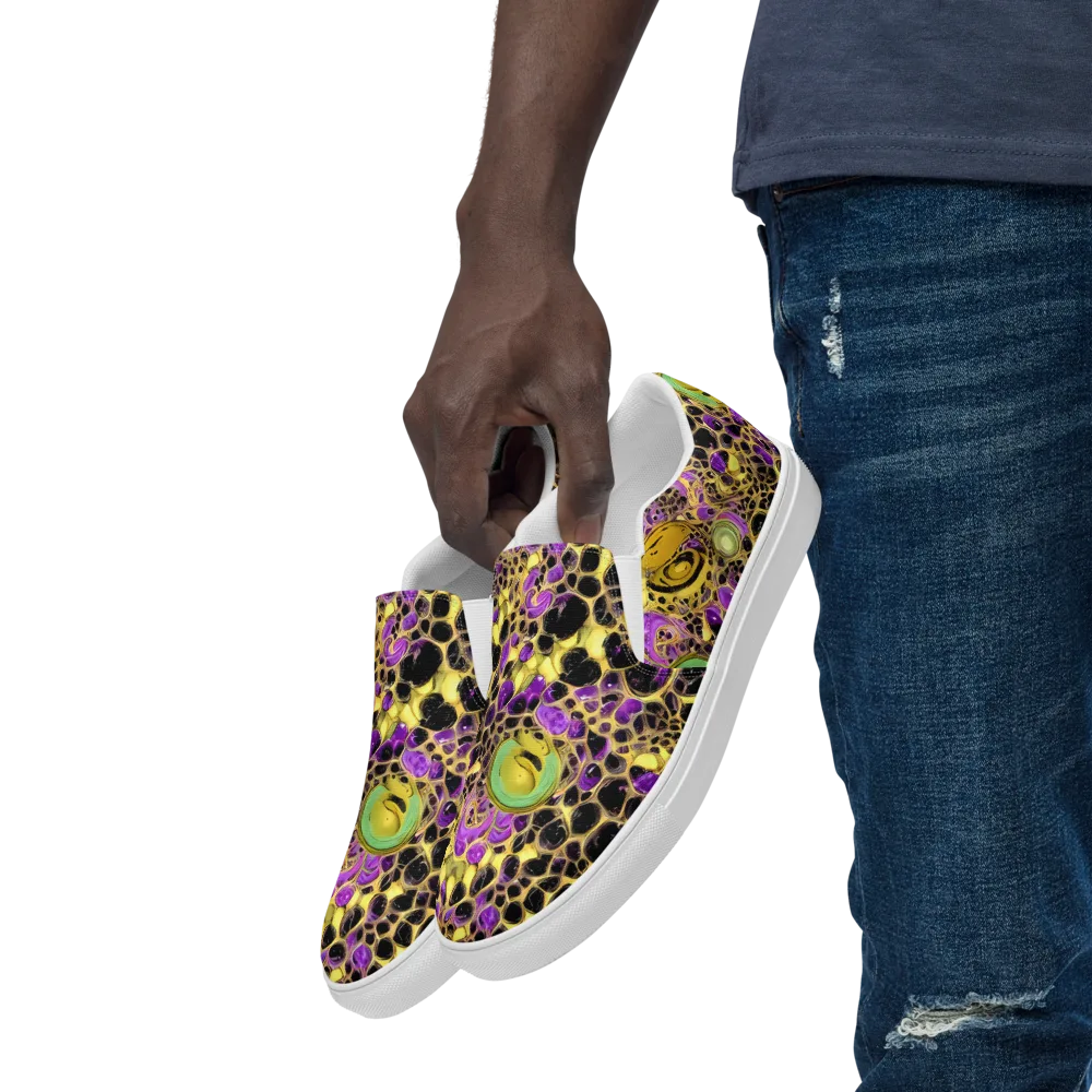 Molten Amethyst on Men's Slip-On Canvas Shoes — Left Front