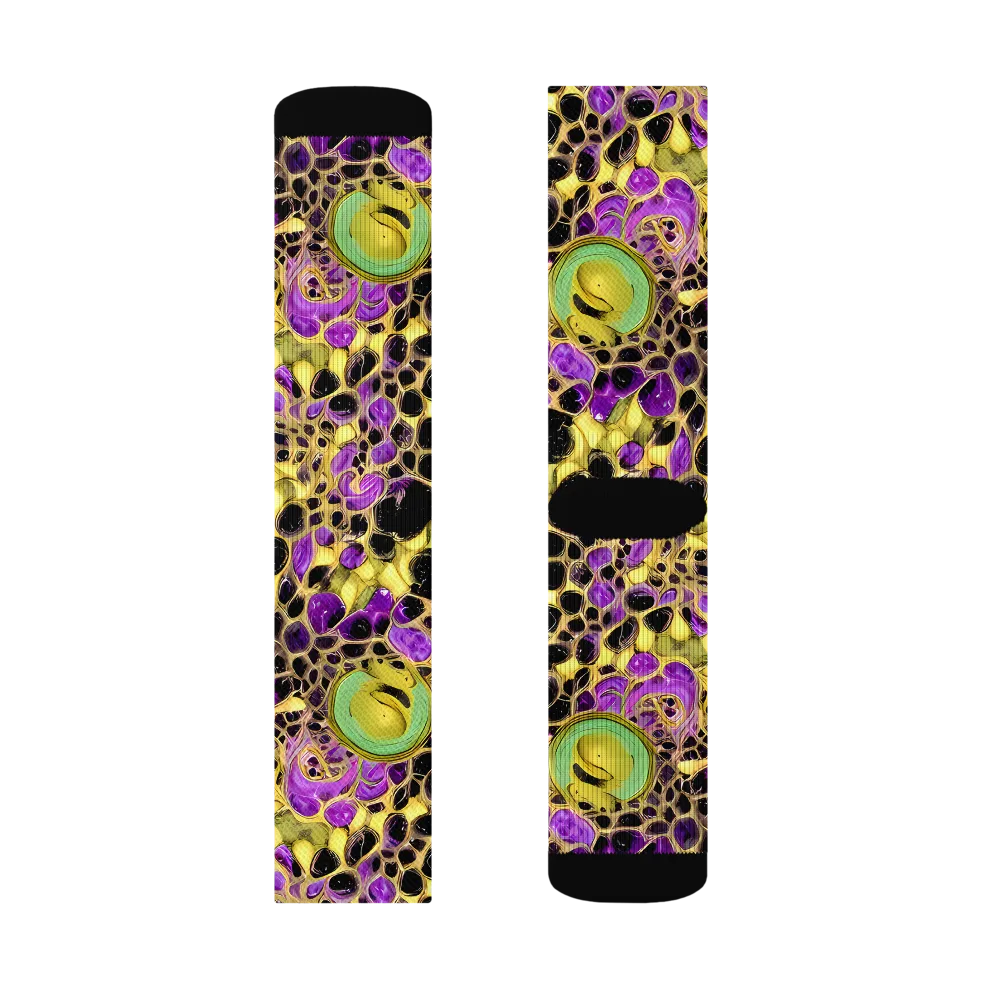 Molten Amethyst on Socks — Left Sock