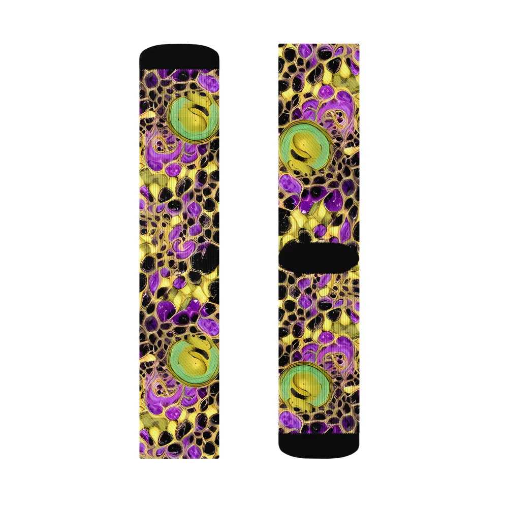 Molten Amethyst on Socks — Right Sock